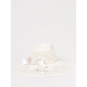 Borsalino Classic Wide-Brimmed Paper Straw Sunhat Women White Hats